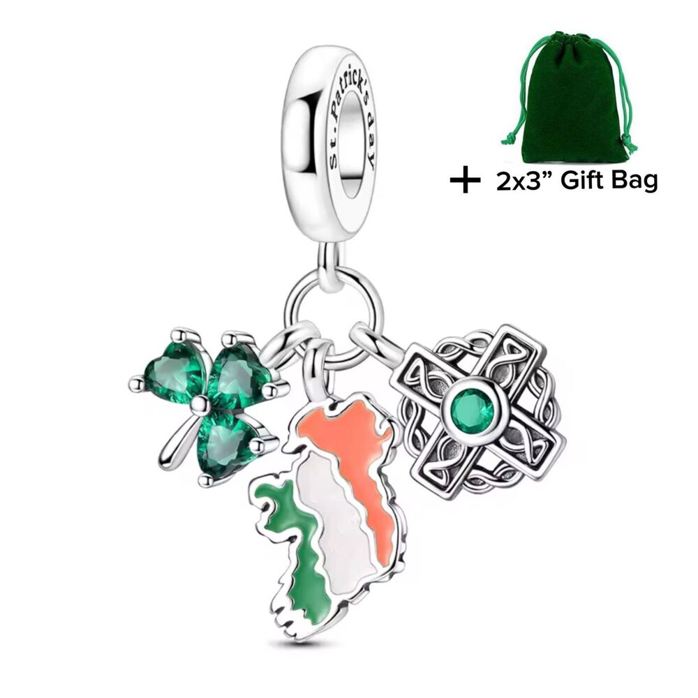 India Flag Dangle Charm | 925 Silver | Brand New